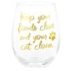 Hallmark Keep Your Cat Closer Stemless Wine Glass, 17 Oz. -Artisan Décor Shop 0001FUR1030