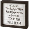 Toilet Box Sign I Aim To Keep This Bathroom Clean Your Aim Will Help! 1 Toilet Box Sign I Aim To Keep This Bathroom Clean Your Aim Will Help! -Artisan Décor Shop 109995