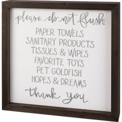 Toilet Box Sign Please Do Not Flush