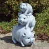 Triple Stacked Pigs Pudgy Pal Garden Statue -Artisan Décor Shop 11658
