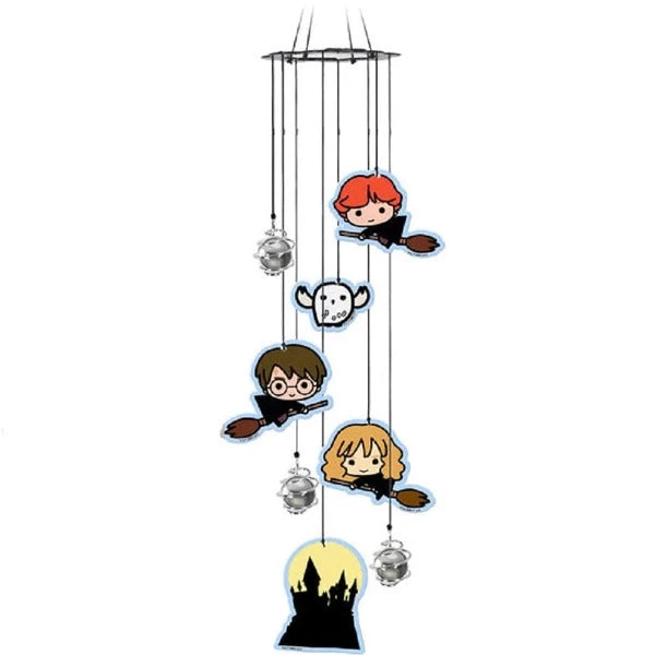 Harry Potter Harry Hermione Ron Hedwig Hogwarts Metal Wind Chime 3 Harry Potter Harry Hermione Ron Hedwig Hogwarts Metal Wind Chime