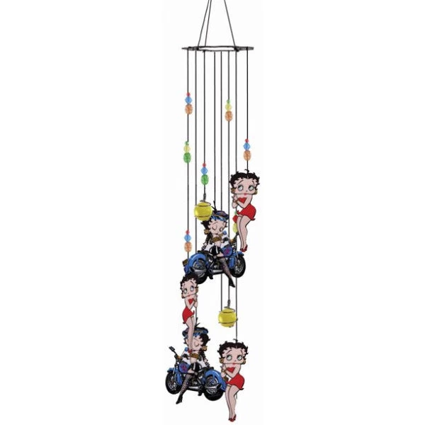Betty Boop Biker Metal Wind Chime 2 Betty Boop Biker Metal Wind Chime