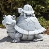 7" Turtle And Baby Pudgy Pal Garden Statue -Artisan Décor Shop 12332