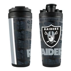 WinCraft LAS VEGAS RAIDERS BLACK 26OZ 4D STAINLESS STEEL ICE SHAKER