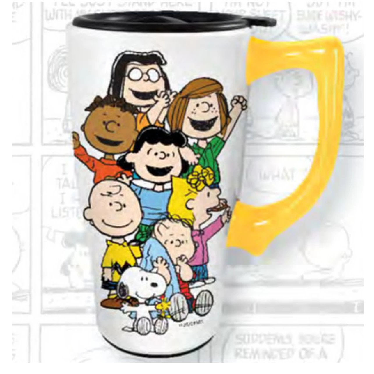 Snoopy And The Peanuts Gang 18 Oz. Ceramic Travel Mug 3 Snoopy And The Peanuts Gang 18 Oz. Ceramic Travel Mug
