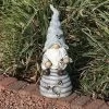 Gnome Sitting On Bee Hive Garden Statue -Artisan Décor Shop 16334