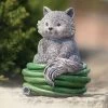 8.75" Fox On Garden Hose Pudgy Pal Garden Statue -Artisan Décor Shop 19013
