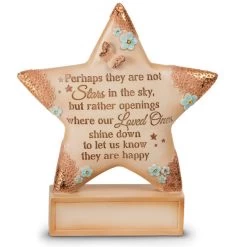 Stars In The Sky Sympathy Standing Star Shaped Plaque 4.5"
