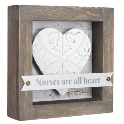Nurses Are All Heart 4"x4" Décor Sign