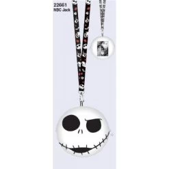 Monogram Nightmare Before Christmas Jack Skellington Deluxe Lanyard With Pouch Card Holder
