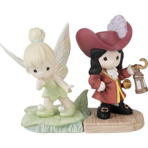 Precious Moments Life Is A Daring Adventure Disney Tinker Bell And Captain Hook 2-Piece Figurine Set 3 Precious Moments Life Is A Daring Adventure Disney Tinker Bell And Captain Hook 2-Piece Figurine Set