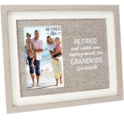 Retired See Grandkids For Details Frame Holds 4"x6" Photo