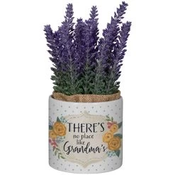 There's No Place Like Grandma's Planter With Artificial Lavender Floral