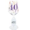 40 Birthday Wine Glass With Gemstone 17 Oz. -Artisan Décor Shop 24432