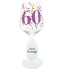 60 Birthday Wine Glass With Gemstone 17 Oz. -Artisan Décor Shop 24434