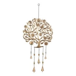 Gold Tree Of Life Garden Bell Windchime