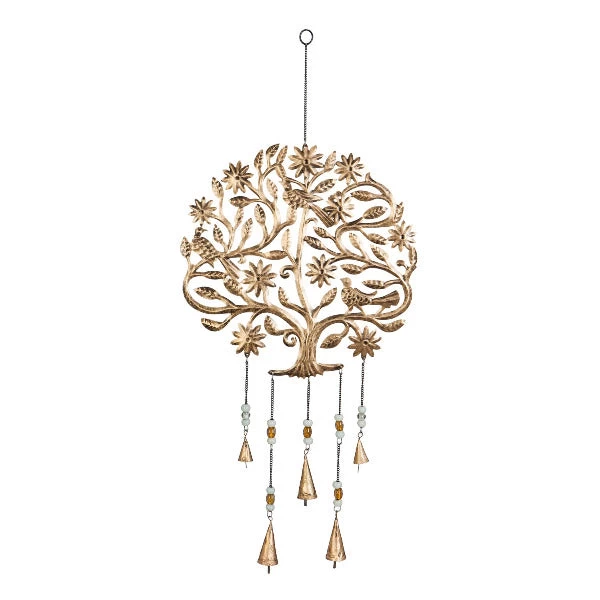 Gold Tree Of Life Garden Bell Windchime 3 Gold Tree Of Life Garden Bell Windchime