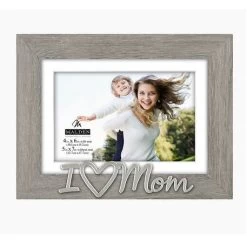 Malden I Heart Mom 4"x6" Or 5"x7" Photo Frame In Rustic Gray