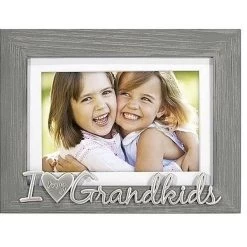 Malden I Heart Grandkids 4"x6" Or 5"x7" Photo Frame In Rustic Gray