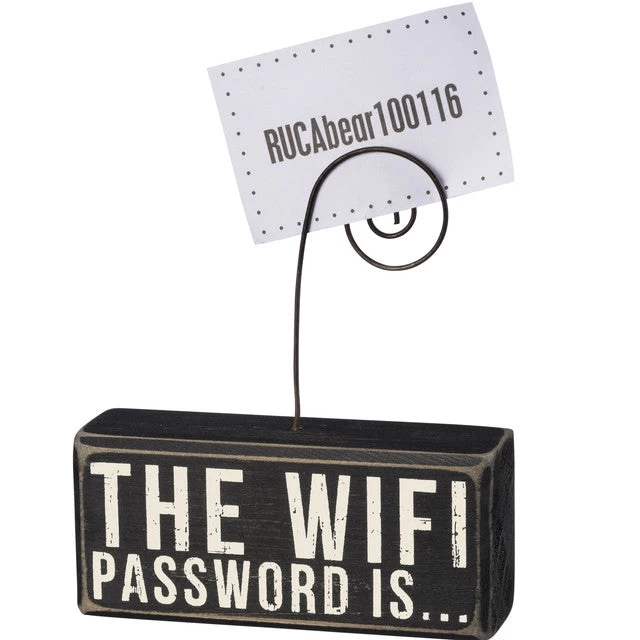 Box Sign The Wifi Password Is… 3 Box Sign The Wifi Password Is…