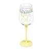 12 Oz. Color Changing Wine Glass 50th Birthday Confetti Design -Artisan Décor Shop 3CCWG7369D