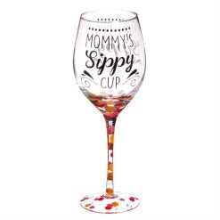 Mommy's Sippy Cup 12 Oz. Wine Glass With Box