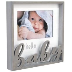 Malden Hello Baby Laser Cut 3 Dimensional 4"x6" Photo Frame