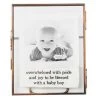 Overwhelmed With Pride And Joy To Be Blessed With A Baby Boy Brass Picture Frame Holds 3"x3" Photo -Artisan Décor Shop 46900495