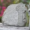 8.25" Celtic Cross Garden Stone With Verse