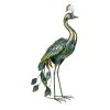 33" Blue And Gold Metal Peacock Garden Statue -Artisan Décor Shop 47M3145