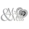 Malden Wedding Mr. & Mrs. Signature With Heart Silver 3"x3" Photo Frame