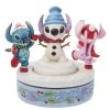 Jim Shore Disney Traditions Stitch & Angel Building A Snow -Artisan Décor Shop 6013061