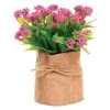 Dark Pink No Petal Flower In Burlap Bag -Artisan Décor Shop 702540