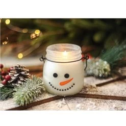 Sweet Snowman Mason Jar Candle 7.75 Oz