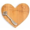 Lasting Love Is A True Blessing Heart Bamboo Cheese Board With Spreader -Artisan Décor Shop 85125