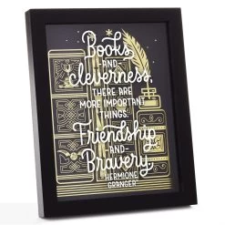 Hallmark Harry Potter™ Friendship And Bravery Hermione Granger™ Framed Quote Sign, 8" X 10"