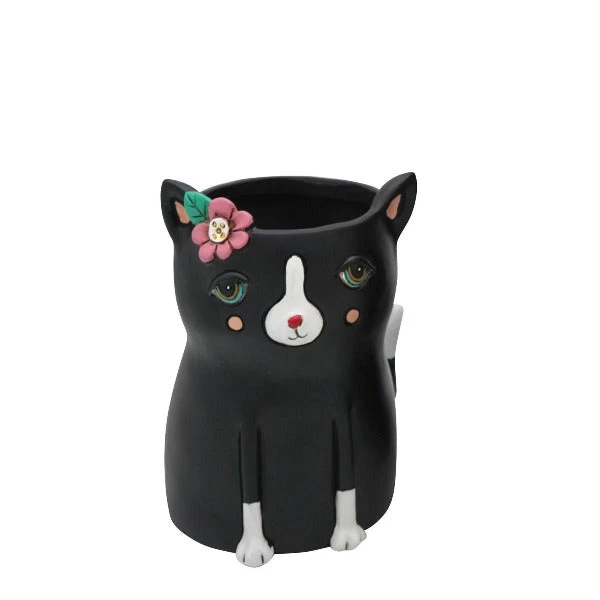 Allen Designs Baby Black Cat Planter 3 Allen Designs Baby Black Cat Planter