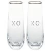 Hallmark XO Stemless Champagne Flutes, Set Of 2 -Artisan Décor Shop ERL1188 01