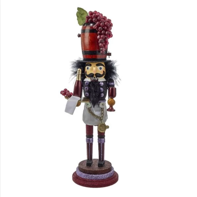 Hollywood™ Wine Nutcracker With Grape Barrel Hat 19 Inches 3 Hollywood™ Wine Nutcracker With Grape Barrel Hat 19 Inches