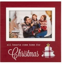 All Hearts Come Home For Christmas Picture Frame Holds 4"x6" Photo