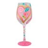 Lolita My Hearts-a-Swirl Handpainted Wine Glass, 15 Oz. 2 Lolita My Hearts-a-Swirl Handpainted Wine Glass, 15 Oz. -Artisan Décor Shop Lolita My Hearts Aswirl Wine Glass 6010353 01