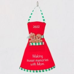 Hallmark 2022 Memories With Mom Baking Apron Fabric Ornament