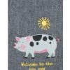 Welcome To The Pig Pen Applique Tea Towel -Artisan Décor Shop R4848