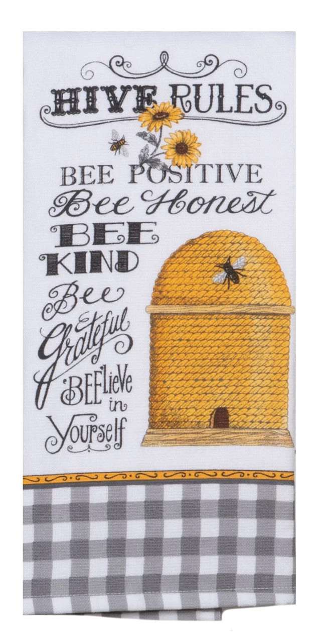Bees Hive Rules Dual Purpose Terry Towel 3 Bees Hive Rules Dual Purpose Terry Towel