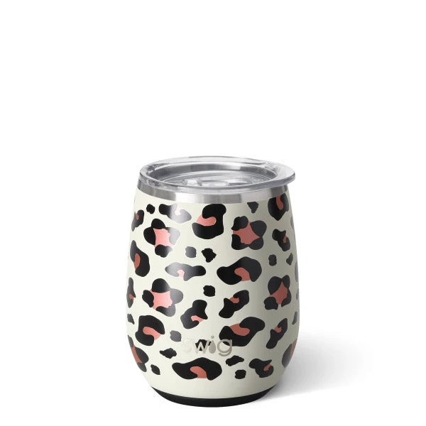 SWIG Luxy Leopard Stemless Wine Cup 14 Oz. Stainless Steel And Insulated 3 SWIG Luxy Leopard Stemless Wine Cup 14 Oz. Stainless Steel And Insulated
