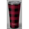 SWIG Buffalo Plaid Tumbler 22 Oz. Stainless Steel And Insulated -Artisan Décor Shop S102 C22 BP