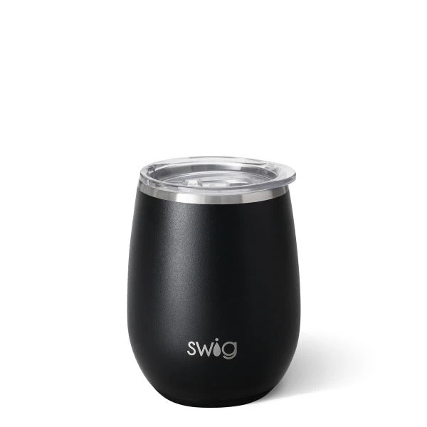 SWIG Matte Black Stemless Wine Cup 14 Oz. Stainless Steel And Insulated 3 SWIG Matte Black Stemless Wine Cup 14 Oz. Stainless Steel And Insulated