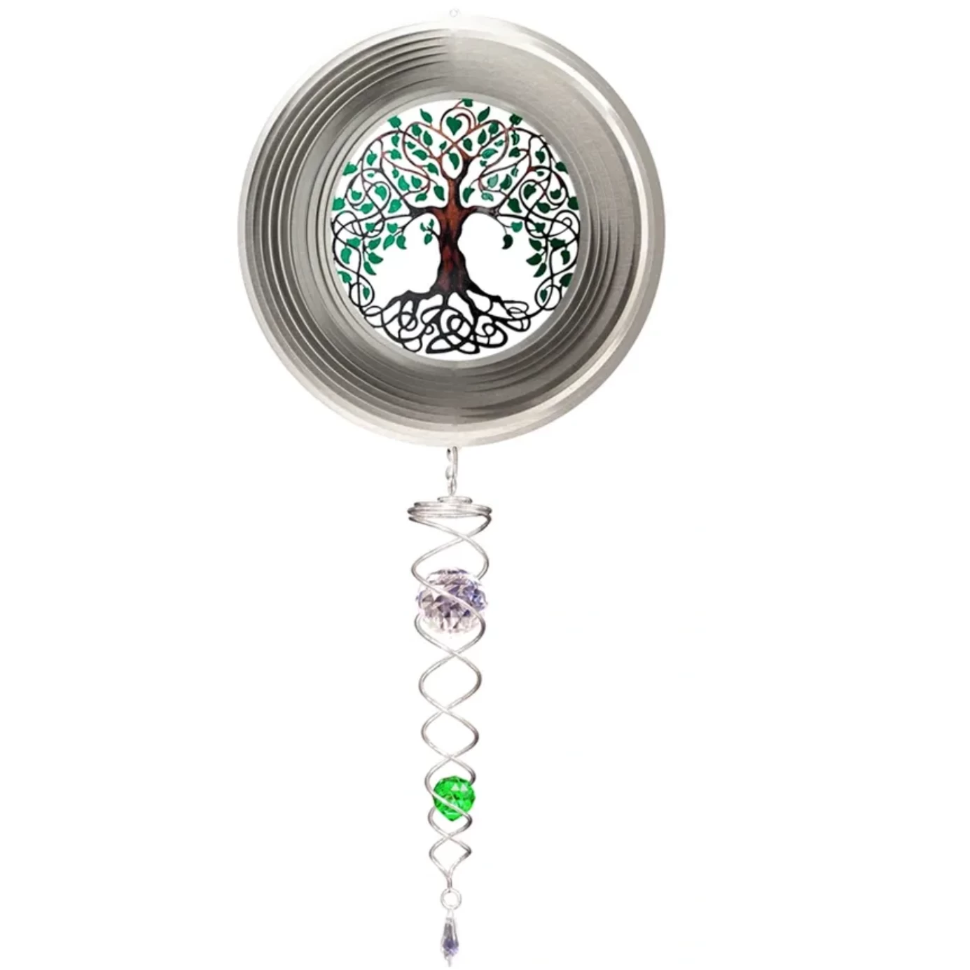 Tree Of Life Mini 6.5" Wind Spinner And 7.5" Crystal Twister Set 3 Tree Of Life Mini 6.5" Wind Spinner And 7.5" Crystal Twister Set