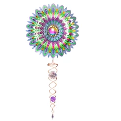 Gazing Mandala Mini 6.5" Wind Spinner And 7.5" Crystal Twister Set